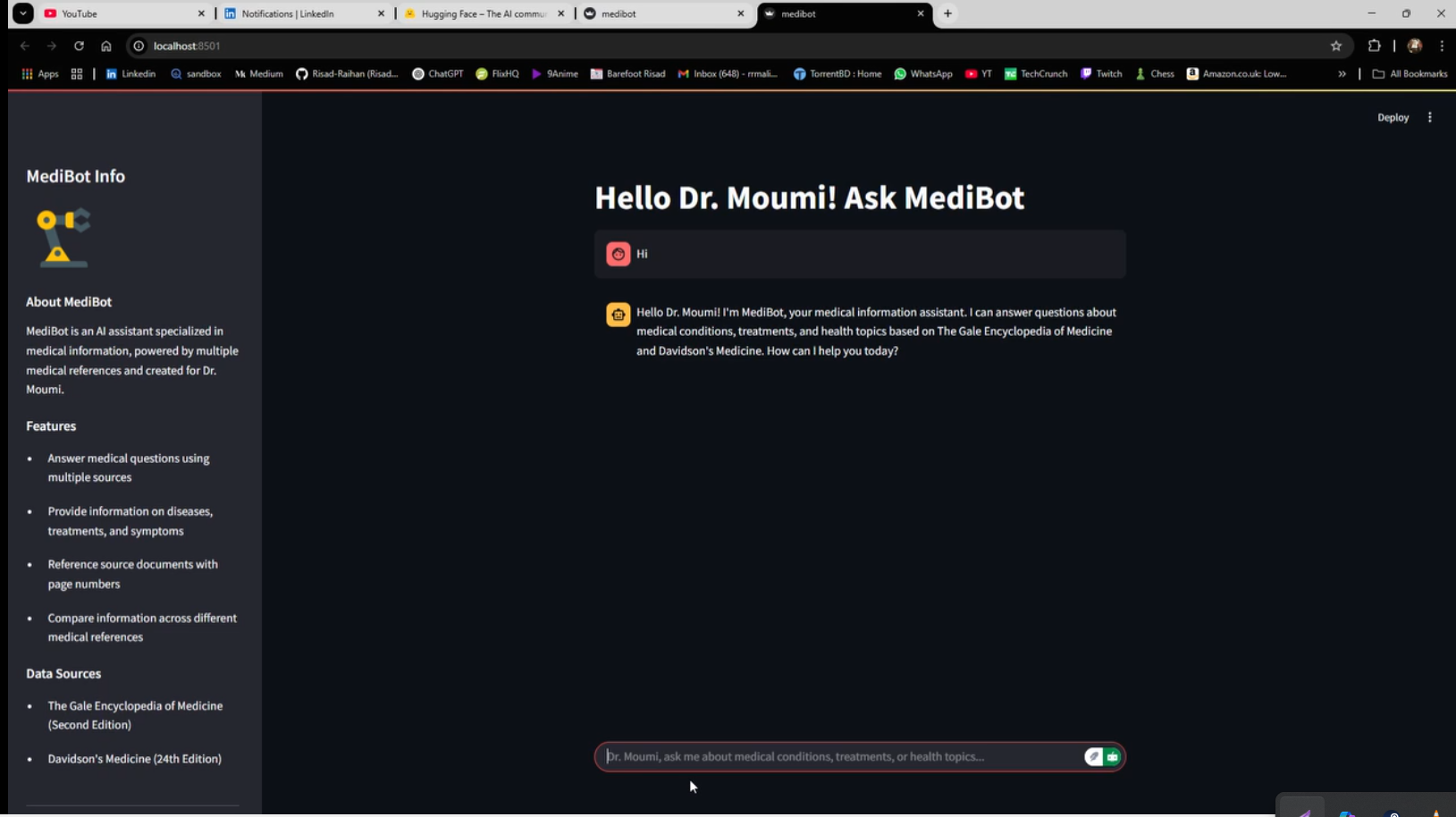 MediBot: AI-Powered Medical Assistant with RAG