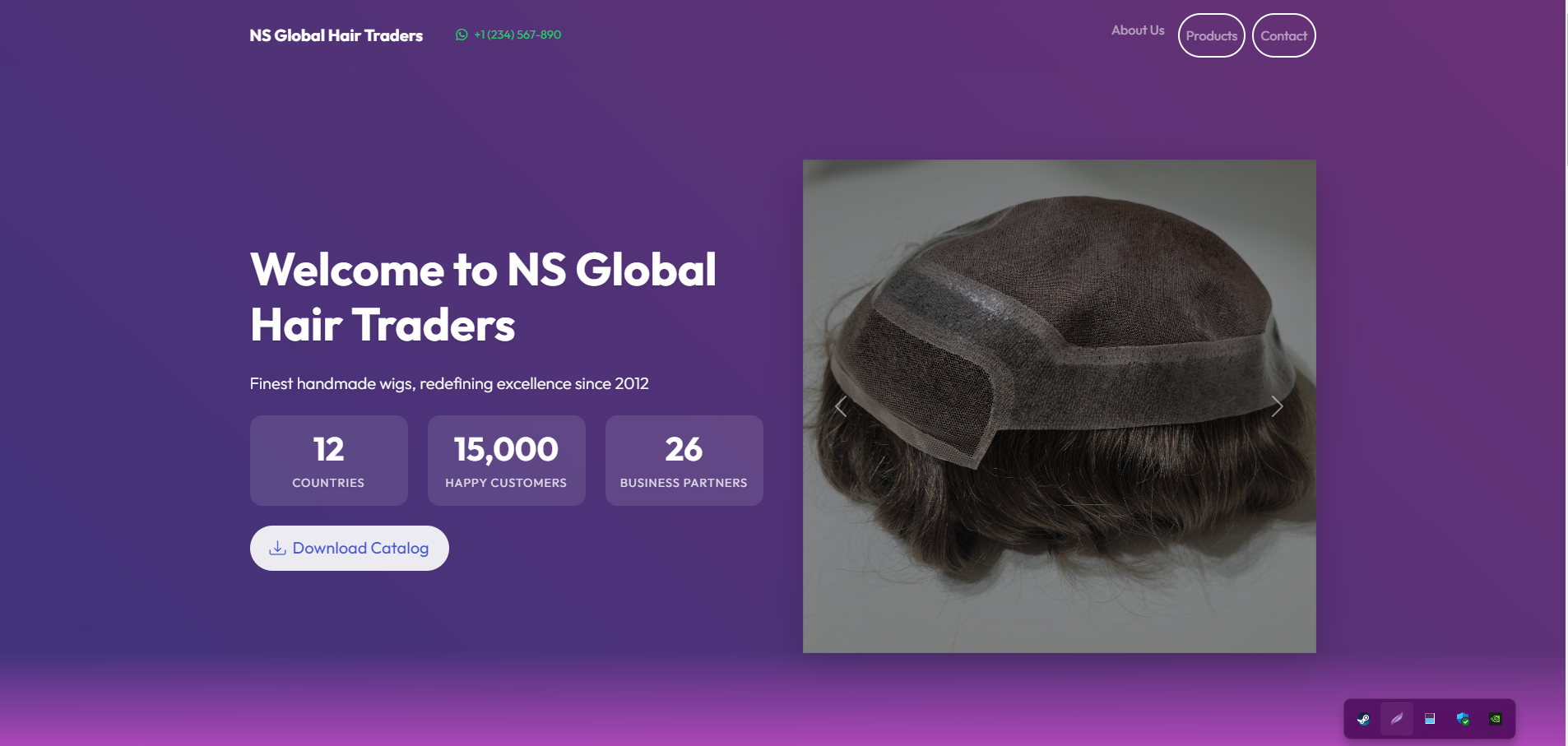 Hair Wig Manufacturer - NS Hair, Website